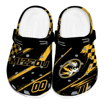 Missouri Tigers Clogs - Customized Circuit Geometry Black