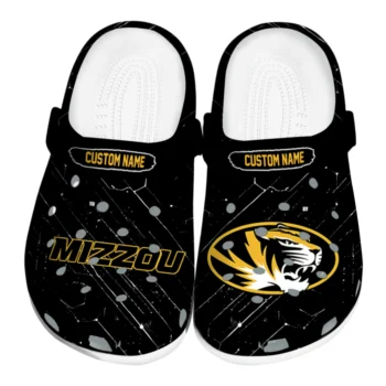 Missouri Tigers Clogs - Customized Circuit Geometry Black