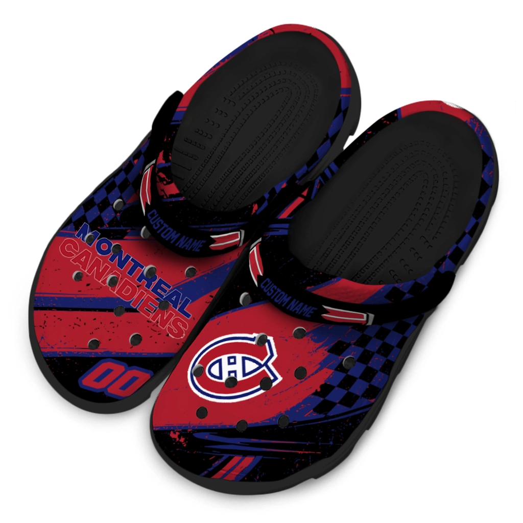 montreal-canadiens-clog-custom-checkered-streaks-red-black-latest-model.webp