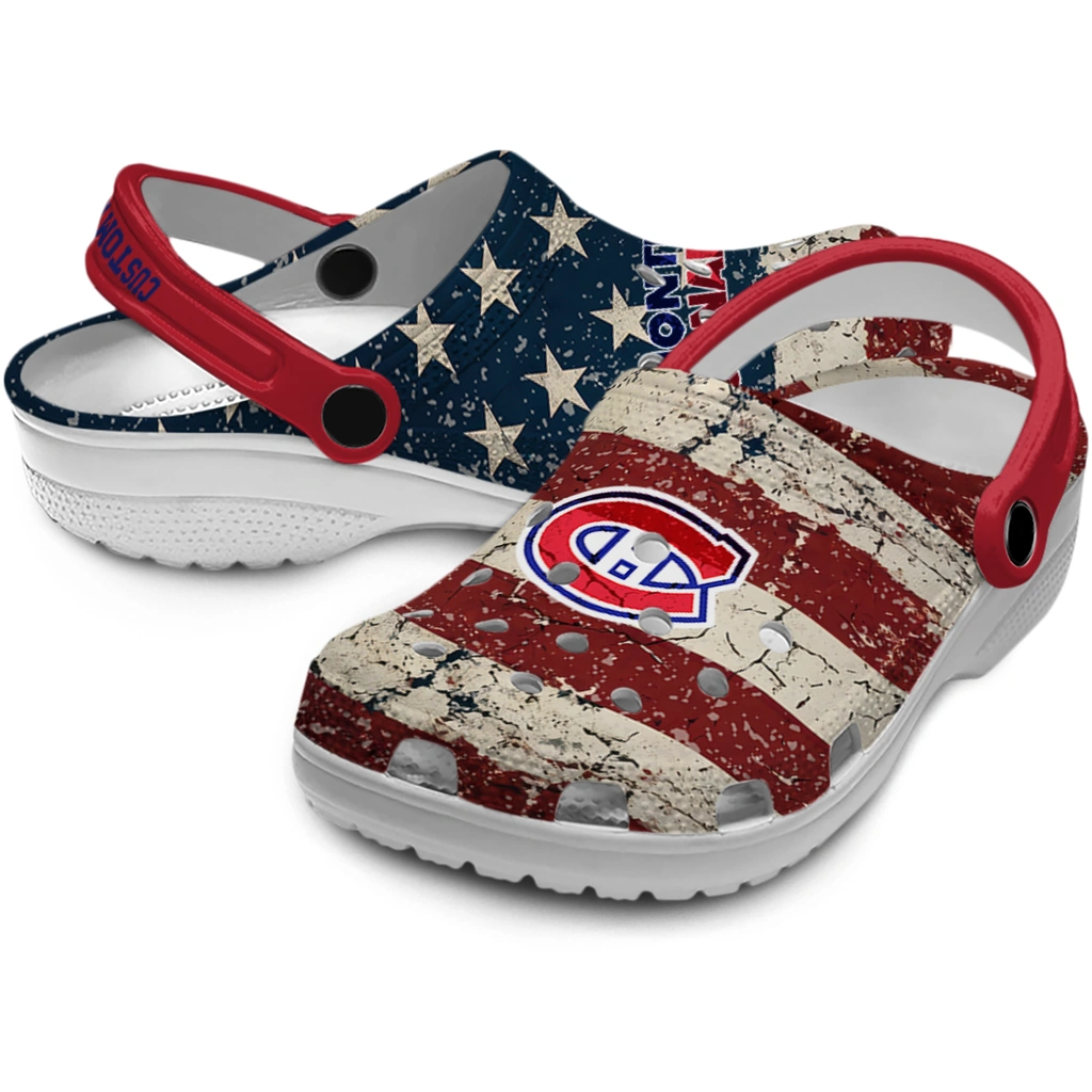 montreal-canadiens-clog-customized-distressed-stripes-red-blue-high-quality.webp