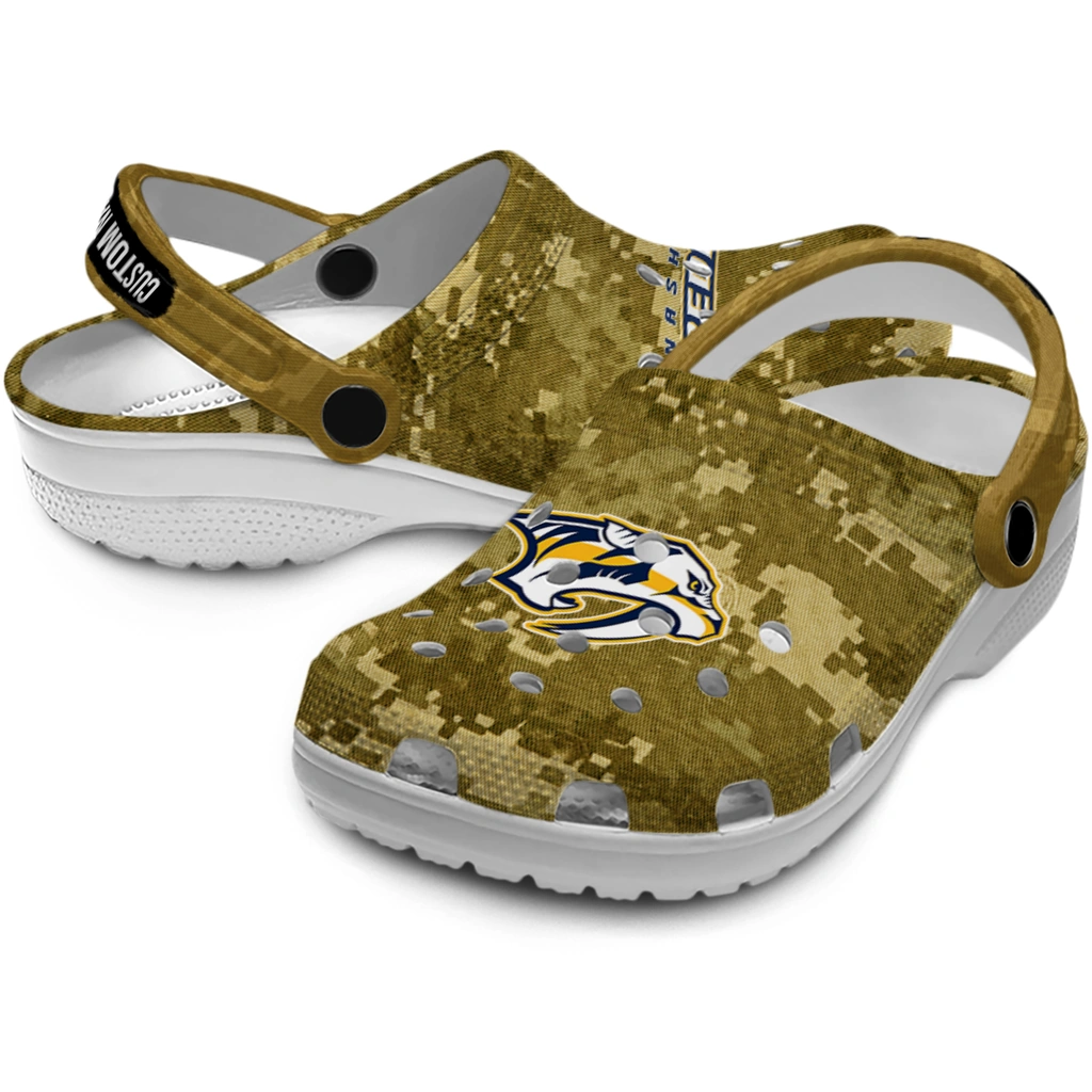 nashville-predators-clog-personalized-digital-camo-gold-high-quality.webp