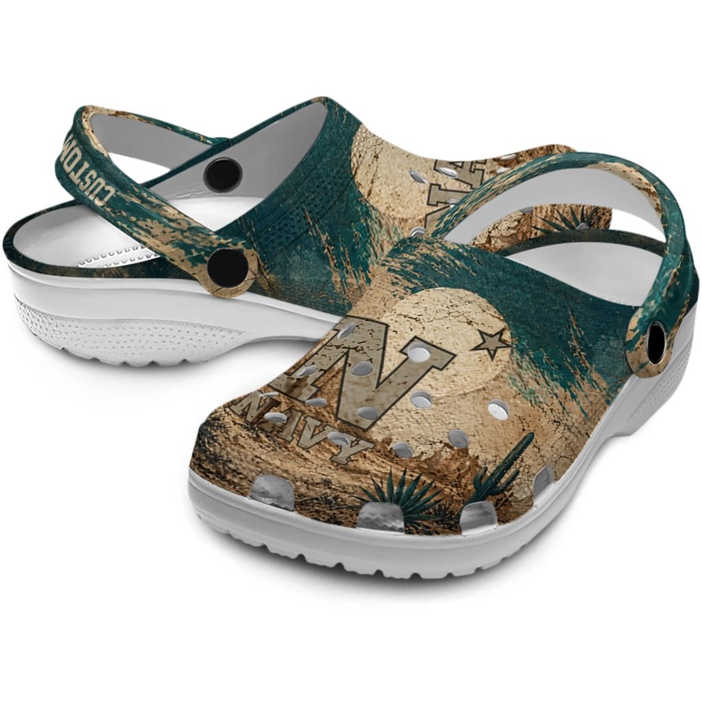 navy-midshipmen-clog-custom-cracked-landscape-fir-green-beige-high-quality.webp