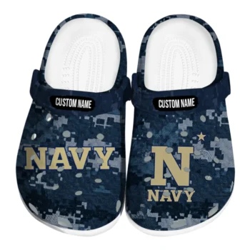 Navy Midshipmen Clogs - Custom Digital Camo Blue