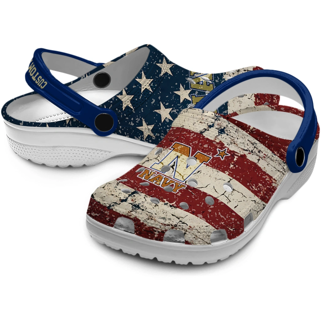 navy-midshipmen-clog-custom-distressed-stripes-blue-red-blue-high-quality.webp