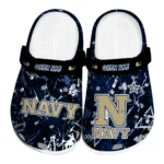 Navy Midshipmen Clogs - Personalized Graffiti Burst Blue Black 1 navy-midshipmen-clog-personalized-graffiti-burst-blue-black-best-selling.webp