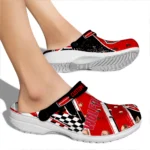 NC State Wolfpack Clogs – Customized Circuit Geometry Red Black 1