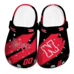 Nebraska Cornhuskers Clogs - Customized Checkered Streaks Red Black 1 nebraska-cornhuskers-clog-customized-checkered-streaks-red-black-best-selling.webp