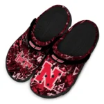 nebraska-cornhuskers-clog-customized-graffiti-burst-red-black-best-selling.webp