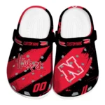 Nebraska Cornhuskers Clogs – Customized Checkered Streaks Red Black 1
