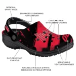 Nebraska Cornhuskers Clogs – Customized Checkered Streaks Red Black 1
