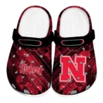 nebraska-cornhuskers-clog-personalized-circuit-geometry-red-black-best-selling.webp