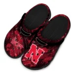 nebraska-cornhuskers-clog-personalized-circuit-geometry-red-black-best-selling.webp