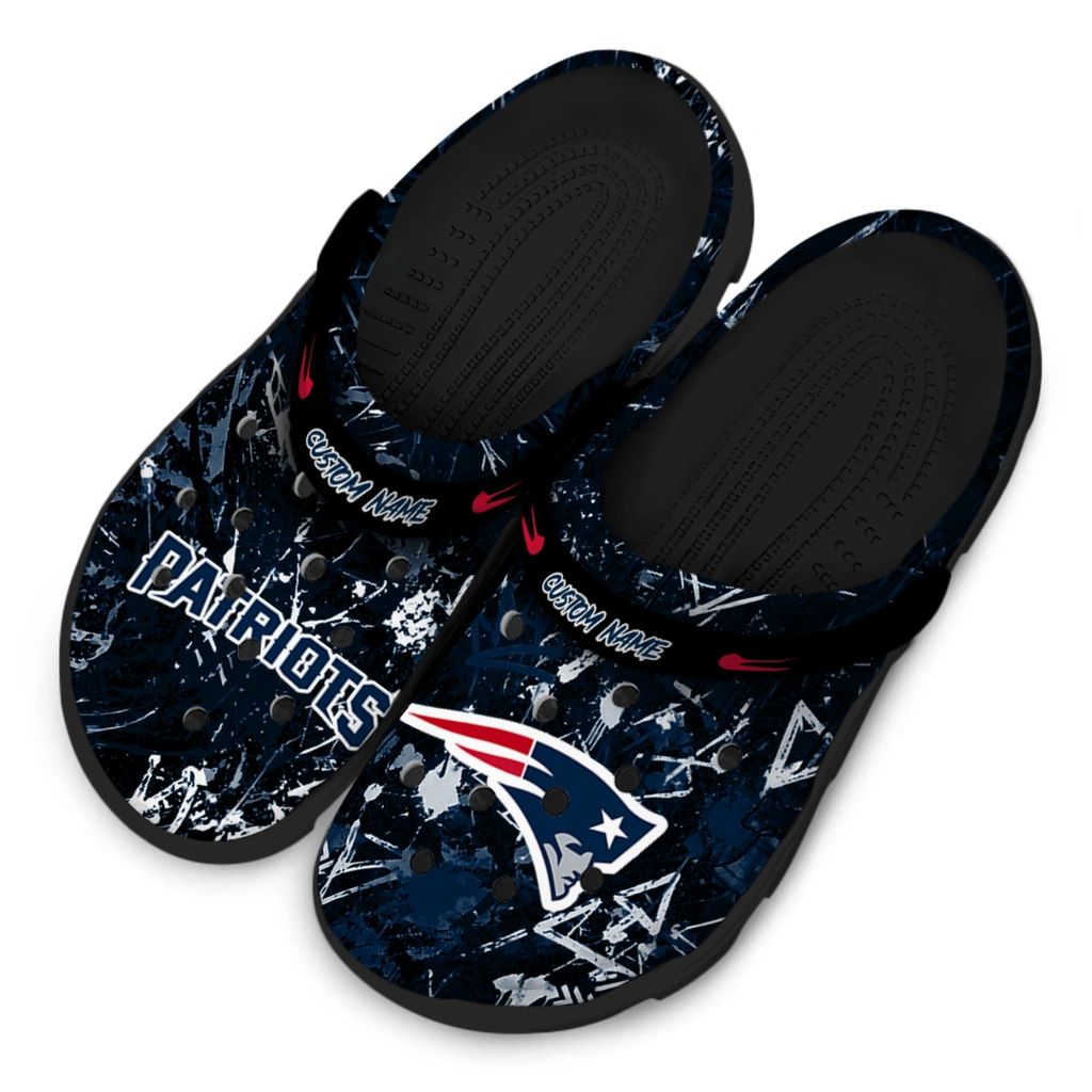 new-england-patriots-clog-customized-graffiti-burst-blue-black-latest-model.webp