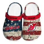 New Jersey Devils Clogs - Custom Distressed Stripes Red Blue 1 new-jersey-devils-clog-custom-distressed-stripes-red-blue-best-selling.webp