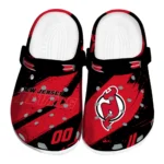 New Jersey Devils Clogs - Personalized Checkered Streaks Red Black 1 new-jersey-devils-clog-personalized-checkered-streaks-red-black-best-selling.webp