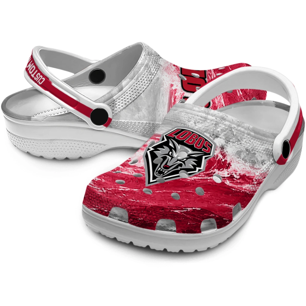 new-mexico-lobos-clog-custom-wave-swirl-red-white-high-quality.webp
