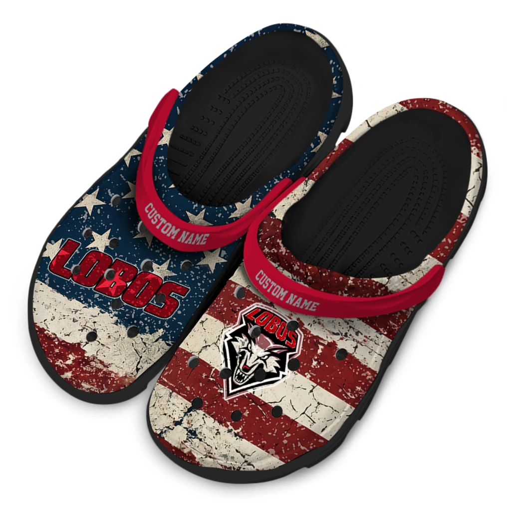 new-mexico-lobos-clog-customized-distressed-stripes-red-blue-latest-model.webp