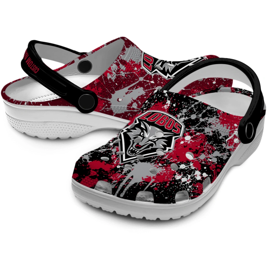 new-mexico-lobos-clog-personalized-splatter-splash-red-black-high-quality.webp