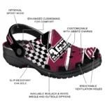 New Mexico State Aggies Clogs – Customized Circuit Geometry Crimson Black 1