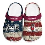 New Mexico State Aggies Clogs - Customized Distressed Stripes Crimson Red Blue 1 new-mexico-state-aggies-clog-customized-distressed-stripes-crimson-red-blue-best-selling.webp
