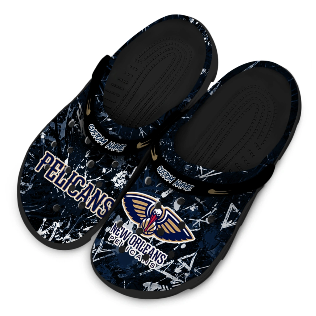 new-orleans-pelicans-clog-custom-graffiti-burst-navy-black-latest-model.webp