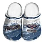 New Orleans Pelicans Clogs - Custom Wave Swirl Navy White 1 new-orleans-pelicans-clog-custom-wave-swirl-navy-white-best-selling.webp