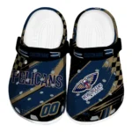 New Orleans Pelicans Clogs - Custom Checkered Streaks Navy Black 1 New Orleans Pelicans Clogs – Custom Checkered Streaks Navy Black 1