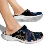 New Orleans Pelicans Clogs – Custom Checkered Streaks Navy Black 1