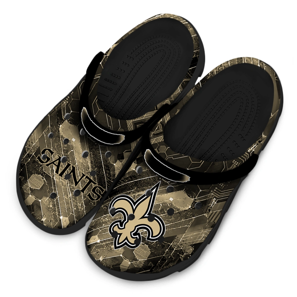 new-orleans-saints-clog-custom-circuit-geometry-gold-black-latest-model.webp