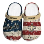 New Orleans Saints Clogs - Custom Distressed Stripes Gold Red Blue 1 new-orleans-saints-clog-custom-distressed-stripes-gold-red-blue-best-selling.webp