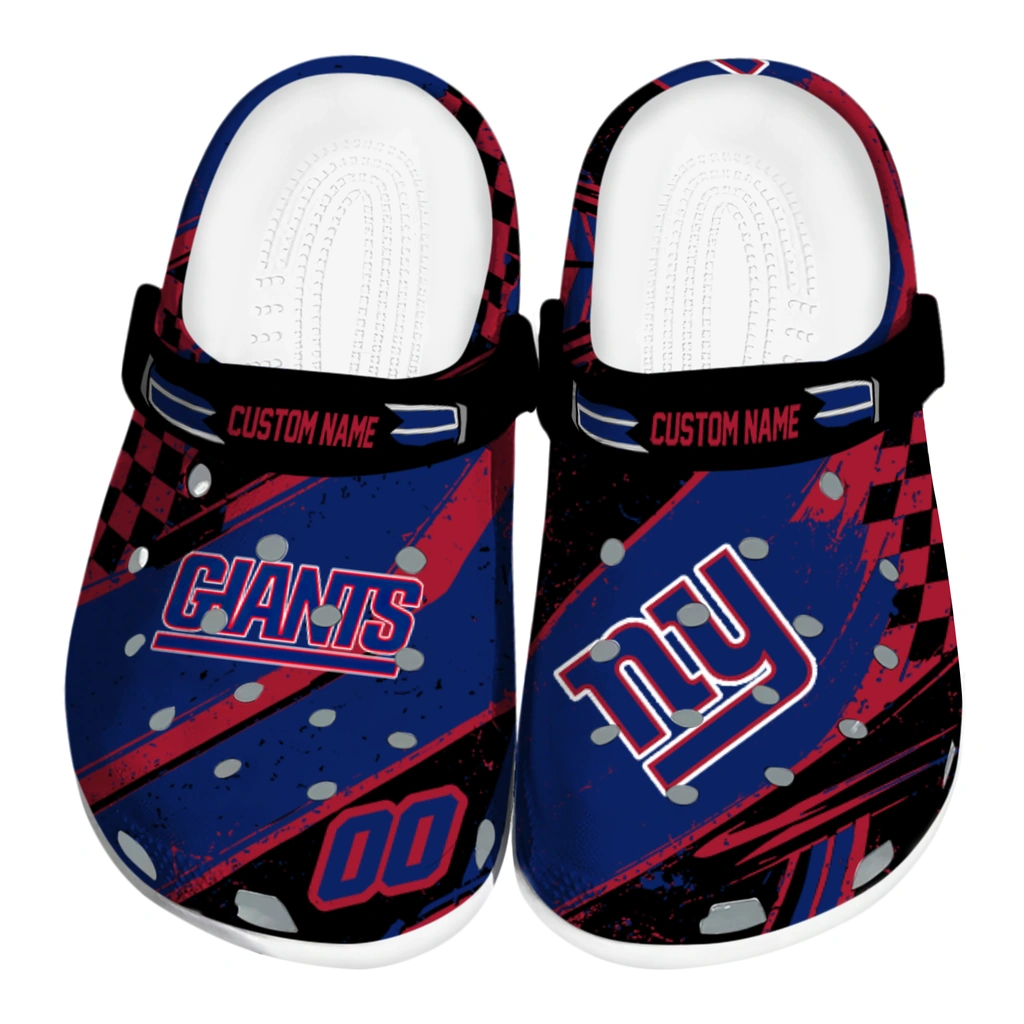 new-york-giants-clog-custom-checkered-streaks-blue-black-best-selling.webp new york giants clog custom checkered streaks blue black best selling