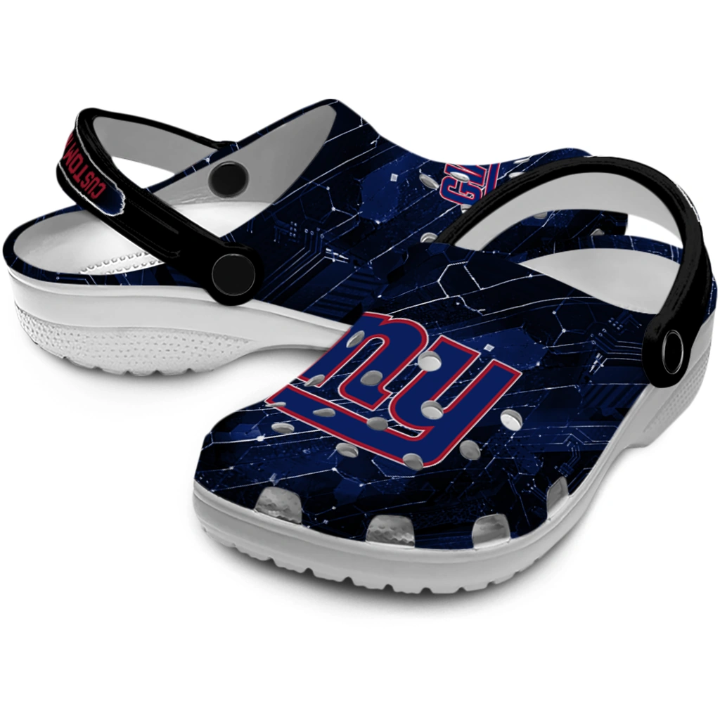 new-york-giants-clog-customized-circuit-geometry-blue-black-high-quality.webp