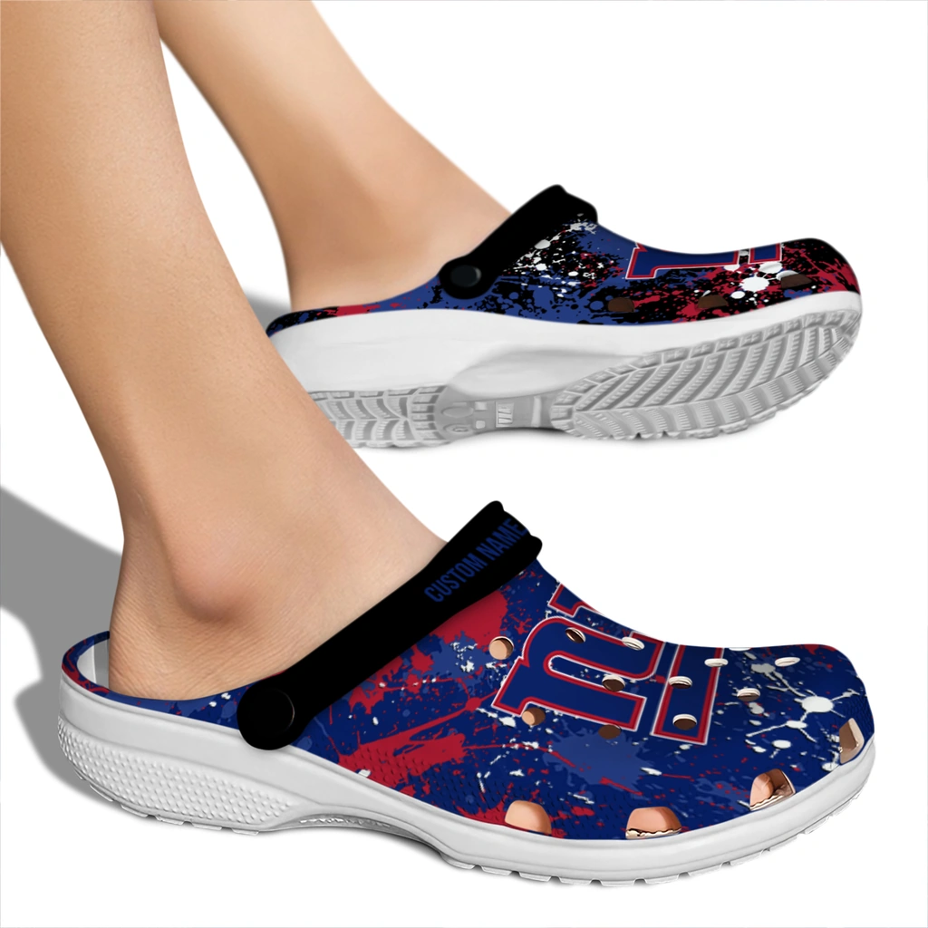 new-york-giants-clog-personalized-splatter-splash-blue-black-fashion-forward.webp