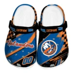 New York Islanders Clogs - Custom Checkered Streaks Blue Black 1 new-york-islanders-clog-custom-checkered-streaks-blue-black-best-selling.webp