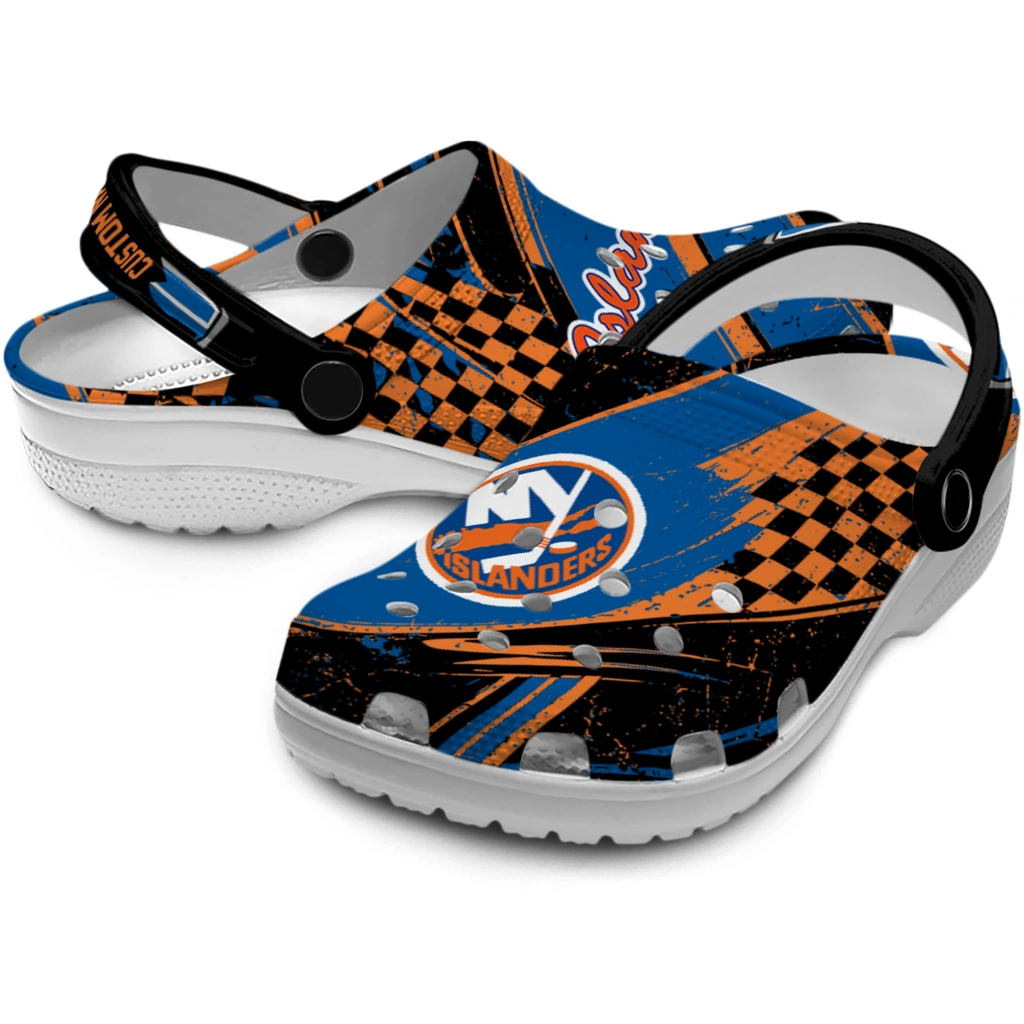 new-york-islanders-clog-custom-checkered-streaks-blue-black-high-quality.webp