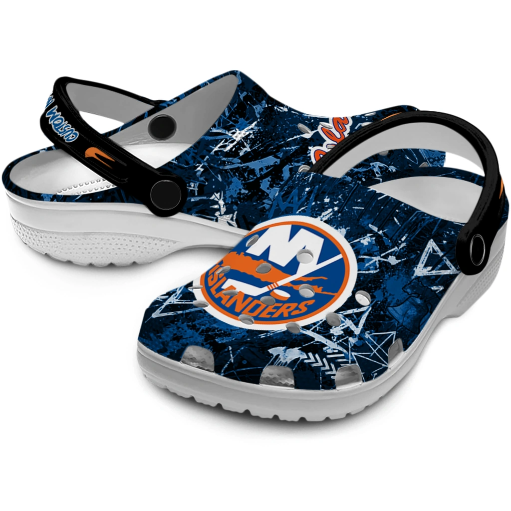 new-york-islanders-clog-custom-graffiti-burst-blue-black-high-quality.webp