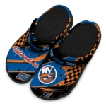 New York Islanders Clogs – Customized Circuit Geometry Blue Black 1
