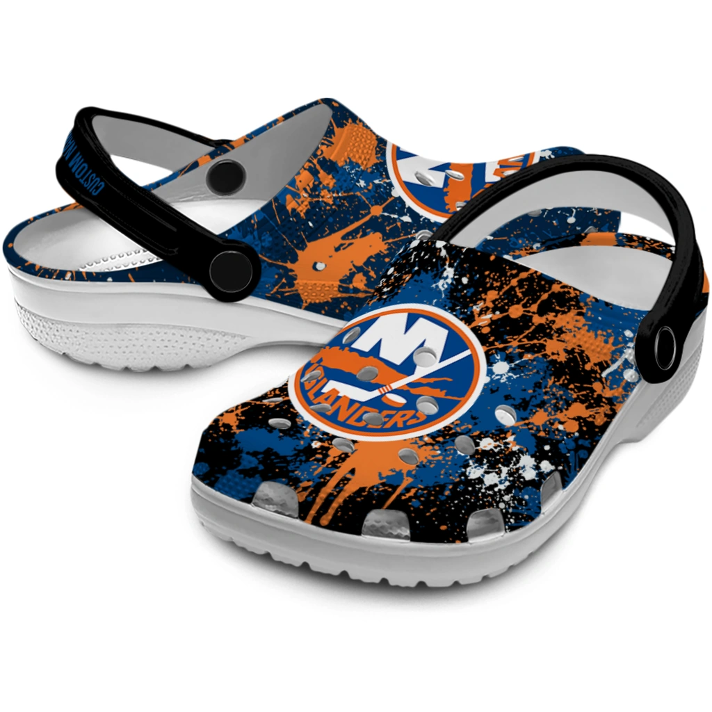 new-york-islanders-clog-personalized-splatter-splash-blue-black-high-quality.webp