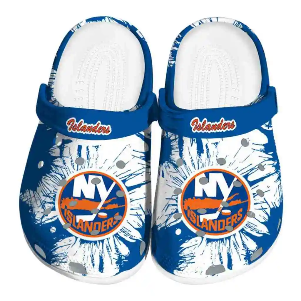 New York Islanders Clogs Splatter Graphics Best Selling New York Islanders Clogs Splatter Graphics Best Selling