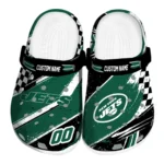 New York Jets Clogs - Customized Checkered Streaks Green Black 1 new-york-jets-clog-customized-checkered-streaks-green-black-best-selling.webp