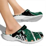 New York Jets Clogs – Customized Checkered Streaks Green Black 1