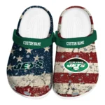 New York Jets Clogs - Personalized Distressed Stripes Green Red Blue 1 new-york-jets-clog-personalized-distressed-stripes-green-red-blue-best-selling.webp
