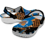 New York Knicks Clogs – Personalized Circuit Geometry Blue Black 1