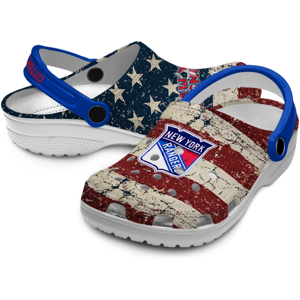 new-york-rangers-clog-personalized-distressed-stripes-blue-red-blue-high-quality.webp