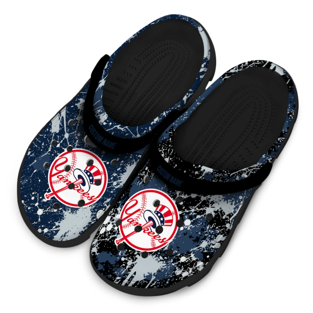 new-york-yankees-clog-custom-splatter-splash-navy-black-latest-model.webp