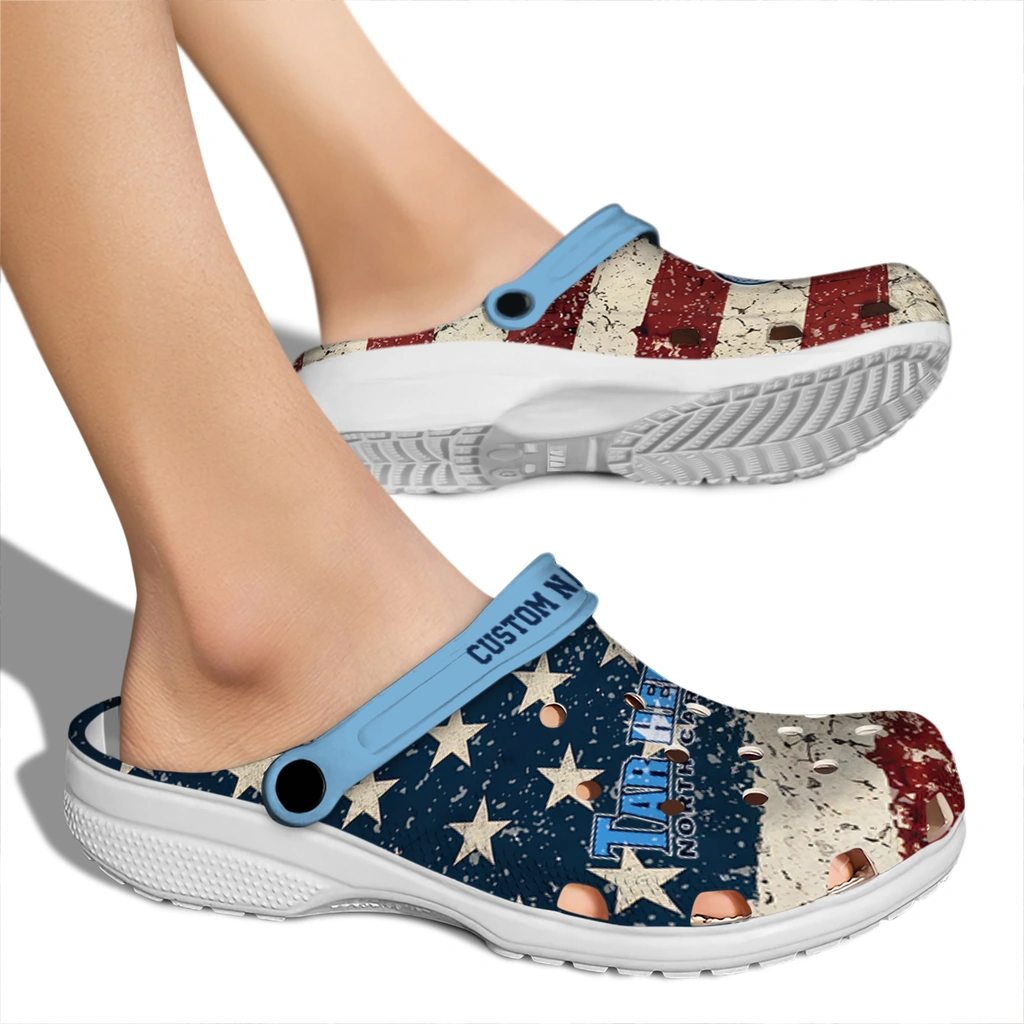 north-carolina-tar-heels-clog-custom-distressed-stripes-light-blue-red-blue-fashion-forward.webp