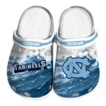 North Carolina Tar Heels Clogs - Personalized Wave Swirl Light Blue White 1 north-carolina-tar-heels-clog-personalized-wave-swirl-light-blue-white-best-selling.webp