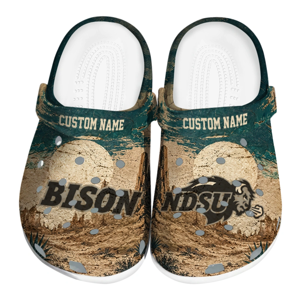 north-dakota-state-bison-clog-customized-cracked-landscape-fir-green-beige-best-selling.webp north dakota state bison clog customized cracked landscape fir green beige best selling