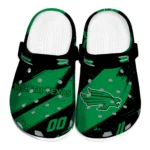 North Texas Mean Green Clogs - Custom Checkered Streaks Green Black 1 north-texas-mean-green-clog-custom-checkered-streaks-green-black-best-selling.webp