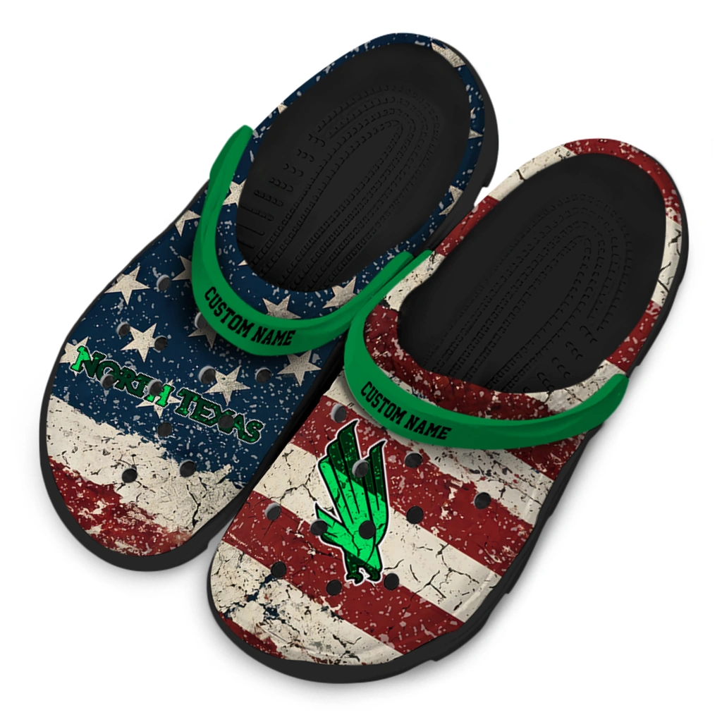 north-texas-mean-green-clog-customized-distressed-stripes-green-red-blue-latest-model.webp